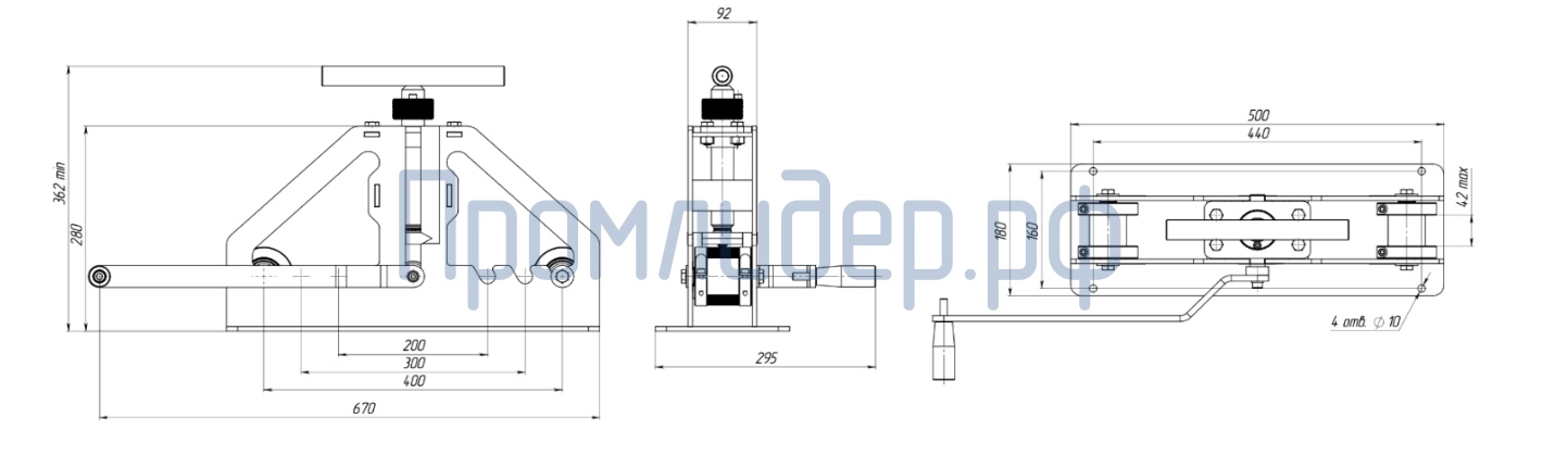 габаритный чертеж тн-40