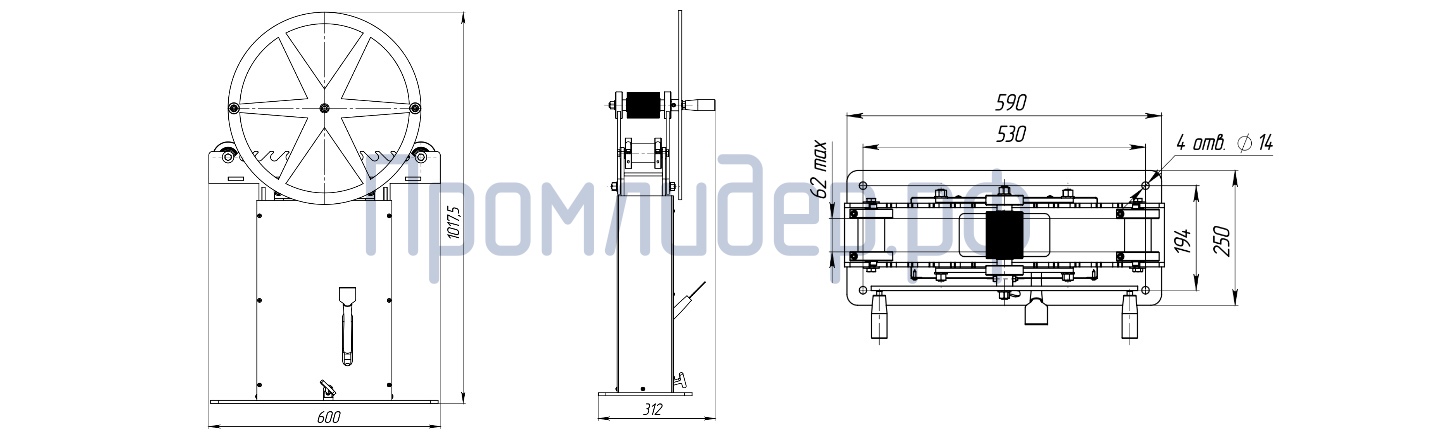 габаритный чертеж тнг-60